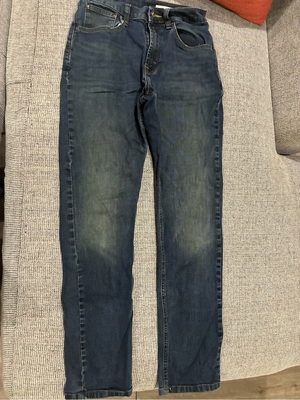 Wrangler Men's Straight Jeans in Medium Blue Fade